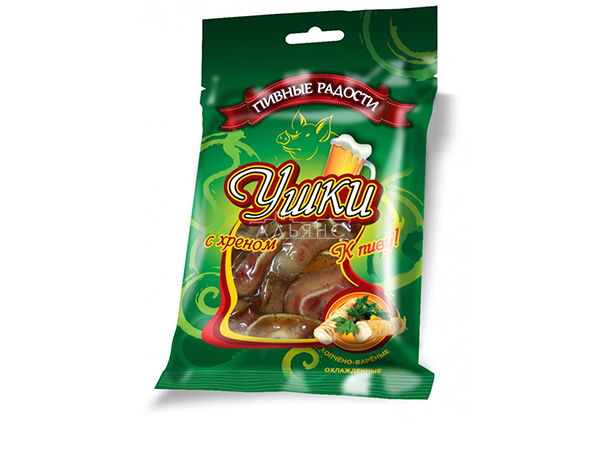 Уши свиные с хреном "Пивные радости" (100гр) в Мытищах