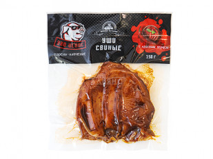 Гренки черные со вкусом чеснока: Ухо целое с красным перцем (150 гр.)