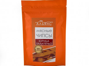 КВАНТОРГ Рубец по-пекински с соусом чили 150гр/уп: Мясо (АЛЬЯНС) вяленое курица с халапеньо (50 гр)