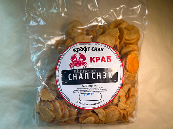 Снапсы ПШЕНИЧНЫЕ "Краб" в Мытищах