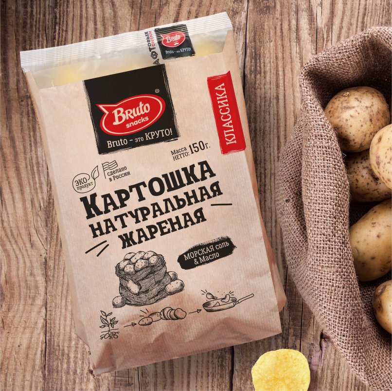 Картофель «Бруто» с солью 130 гр. в Мытищах
